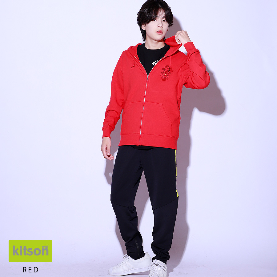 大友至恩 × Kitson me コラボZIPパーカー RED - メルカリ