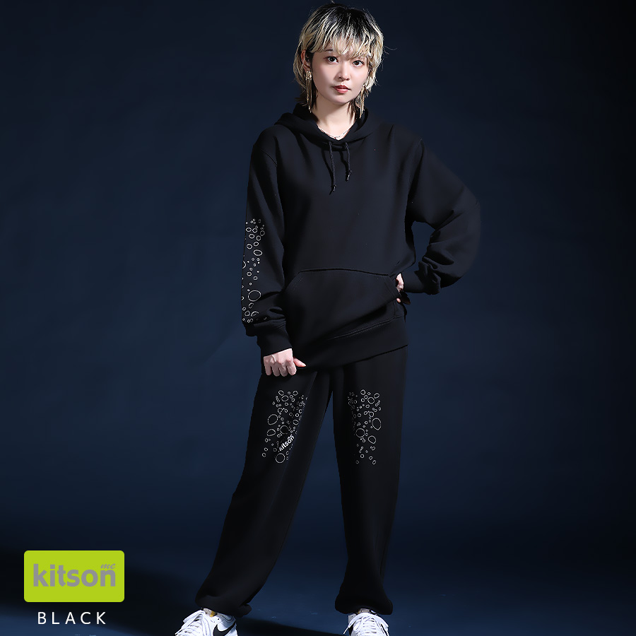 新品タグ付き⭐️2025FW⭐️セットアップ　パンツ⭐️ ネイビー　M 完売品 月川玲 × Kitson me コラボスウェットパンツ